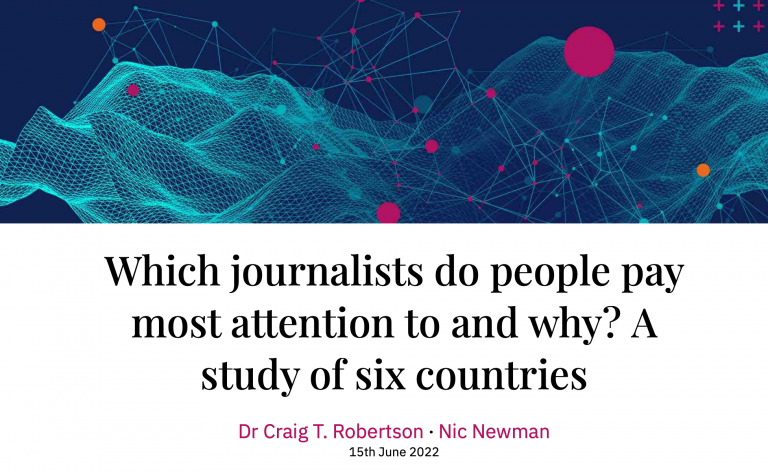 ¿A qué periodistas presta más atención la gente y por qué? Un estudio de seis países